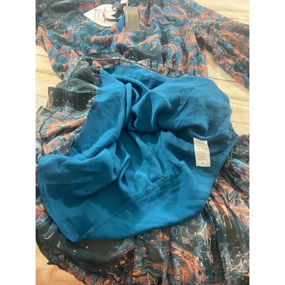 NWT Buddy Love Women's Zozo Elastic Waist V Neck, Bell Sleeve Dress - Medium - Picture 14 of 14